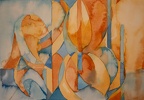 Nancy Rosen Leafish 22x14 watercolor $548.
