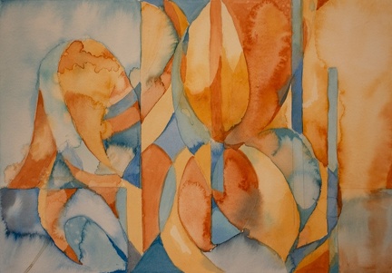 Nancy Rosen Leafish 22x14 watercolor 